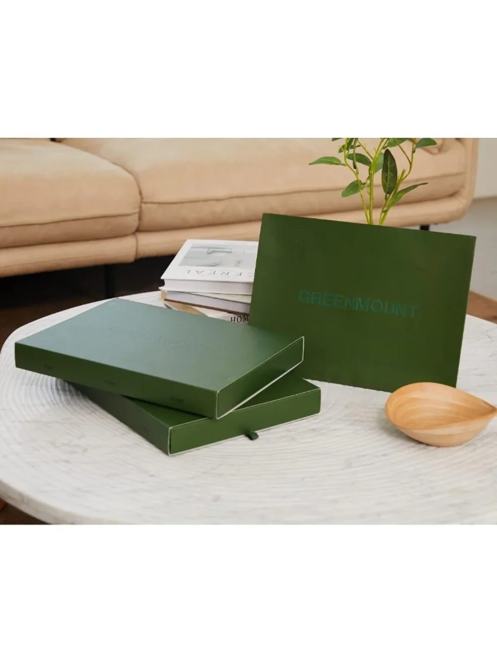 Luxurious 100% Cashmere Green Knitted Scarf Shawl - Soft, Warm, Plant-Dyed for